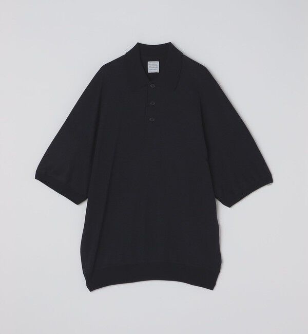SHIPS「GP/GS/GP: レギュラーカラー ドルマン ニット ポロ」|ポロシャツ|ダークグレー