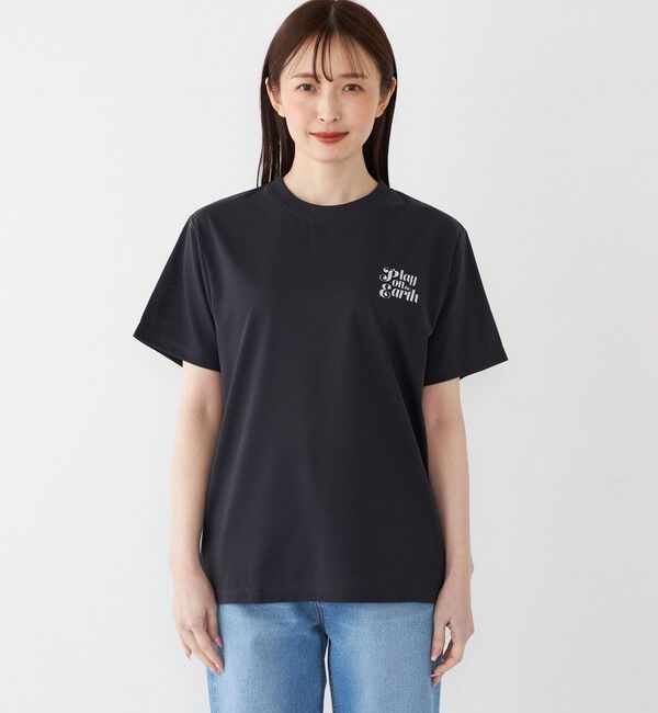 SHIPS Colors 「【SHIPS Colors 別注】FIRST DOWN:〈撥水〉エンブロイダリー ロゴ Tシャツ」|Tシャツ・カットソー|