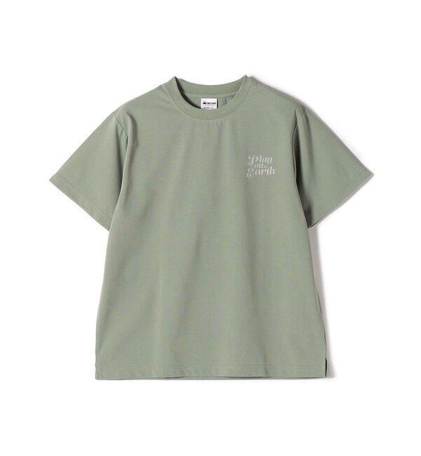 SHIPS Colors 「【SHIPS Colors 別注】FIRST DOWN:〈撥水〉エンブロイダリー ロゴ Tシャツ」|Tシャツ・カットソー|ライトグリーン