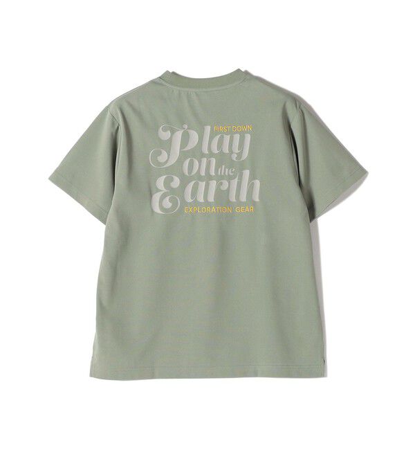 SHIPS Colors 「【SHIPS Colors 別注】FIRST DOWN:〈撥水〉エンブロイダリー ロゴ Tシャツ」|Tシャツ・カットソー|