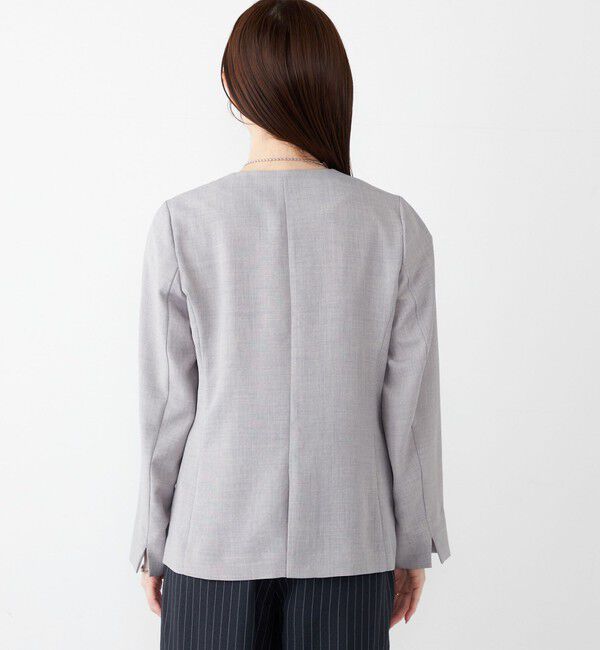 SHIPS Colors 「SHIPS Colors:〈手洗い可能〉リネンライク 1B ジャケット」|ノーカラージャケット|