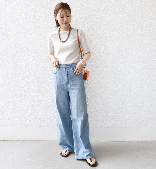 SHIPS for women「〈手洗い可能〉ドライ テレコ ショート スリーブ プルオーバー」|Tシャツ・カットソー|