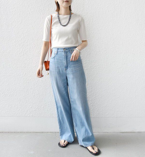 SHIPS for women「〈手洗い可能〉ドライ テレコ ショート スリーブ プルオーバー」|Tシャツ・カットソー|