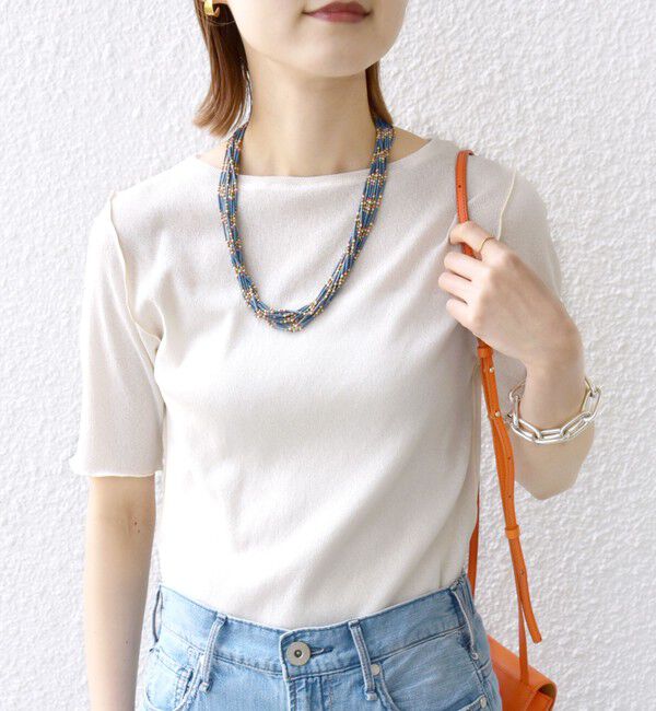 SHIPS for women「〈手洗い可能〉ドライ テレコ ショート スリーブ プルオーバー」|Tシャツ・カットソー|