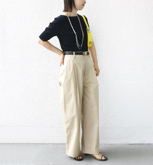 SHIPS for women「〈手洗い可能〉ドライ テレコ ショート スリーブ プルオーバー」|Tシャツ・カットソー|