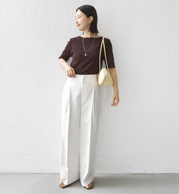 SHIPS for women「〈手洗い可能〉ドライ テレコ ショート スリーブ プルオーバー」|Tシャツ・カットソー|