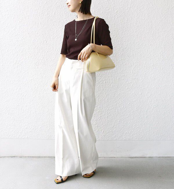 SHIPS for women「〈手洗い可能〉ドライ テレコ ショート スリーブ プルオーバー」|Tシャツ・カットソー|