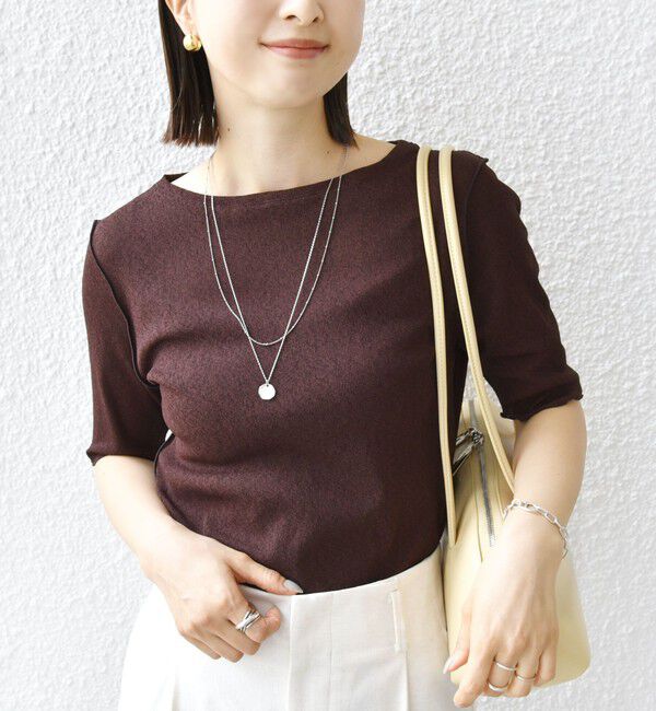 SHIPS for women「〈手洗い可能〉ドライ テレコ ショート スリーブ プルオーバー」|Tシャツ・カットソー|