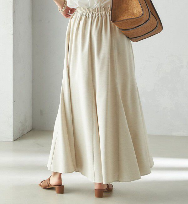 SHIPS for women「小泉里子コラボ:〈手洗い可能〉スラブ 綿麻混 スカート」|スカート|