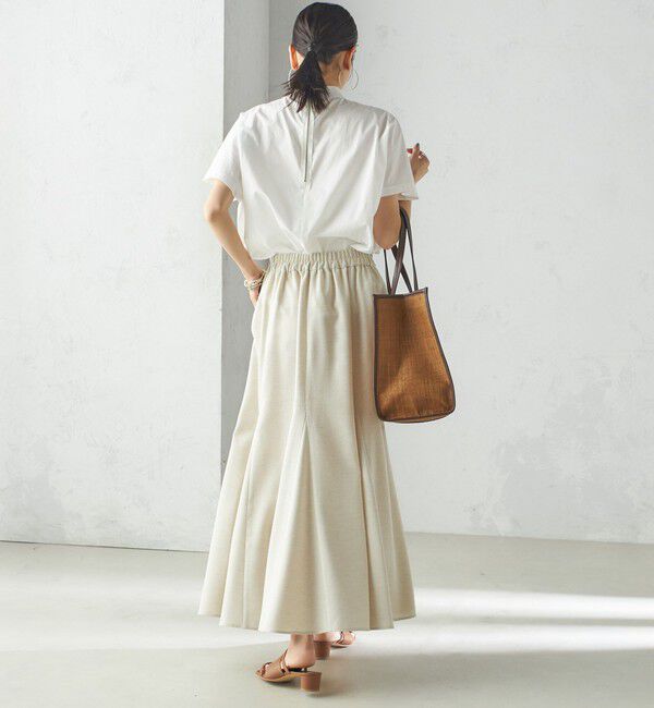 SHIPS for women「小泉里子コラボ:〈手洗い可能〉スラブ 綿麻混 スカート」|スカート|