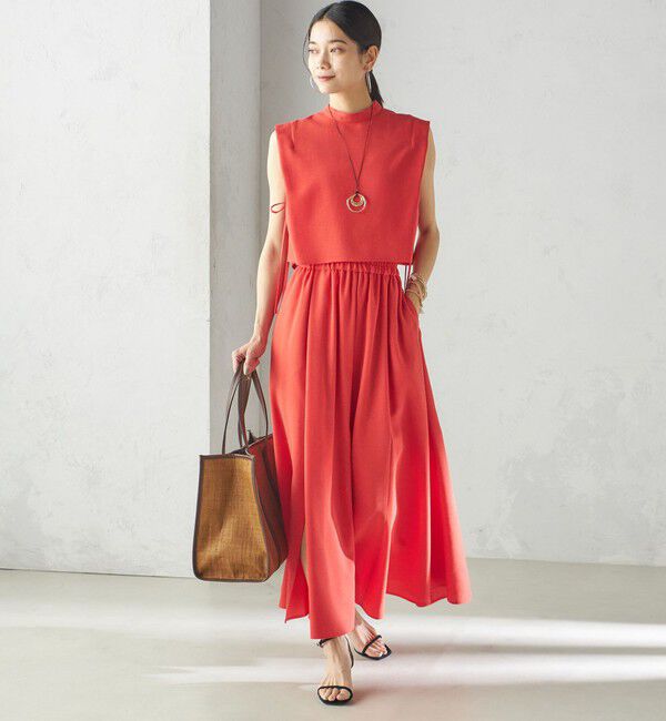 SHIPS for women「小泉里子コラボ:〈手洗い可能〉スラブ 綿麻混 スカート」|スカート|