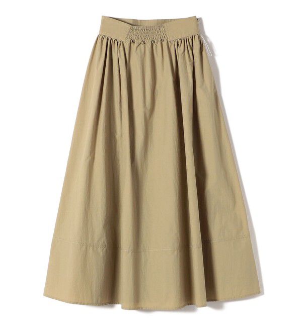 SHIPS Colors 「SHIPS Colors:〈洗濯機可能〉ナイロン ワッシャー タック スカート 2」|フレア|