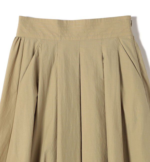 SHIPS Colors 「SHIPS Colors:〈洗濯機可能〉ナイロン ワッシャー タック スカート 2」|フレア|