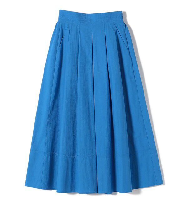 SHIPS Colors 「SHIPS Colors:〈洗濯機可能〉ナイロン ワッシャー タック スカート 2」|フレア|