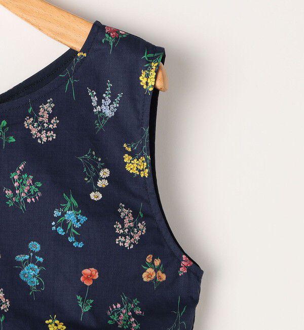 SHIPS KIDS「SHIPS KIDS:140～150cm / フラワー ノースリーブ ワンピース」|ワンピース|