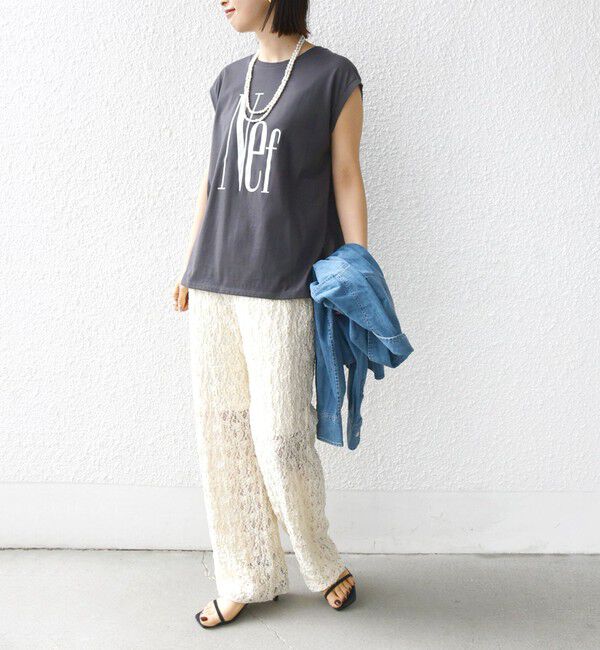 SHIPS for women「プラチナ ヴェール フレンチ スリーブ TEE」|Tシャツ・カットソー|