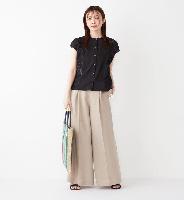 SHIPS Colors 「SHIPS Colors:〈手洗い可能〉バスケット クロップド ワイド パンツ」|その他|