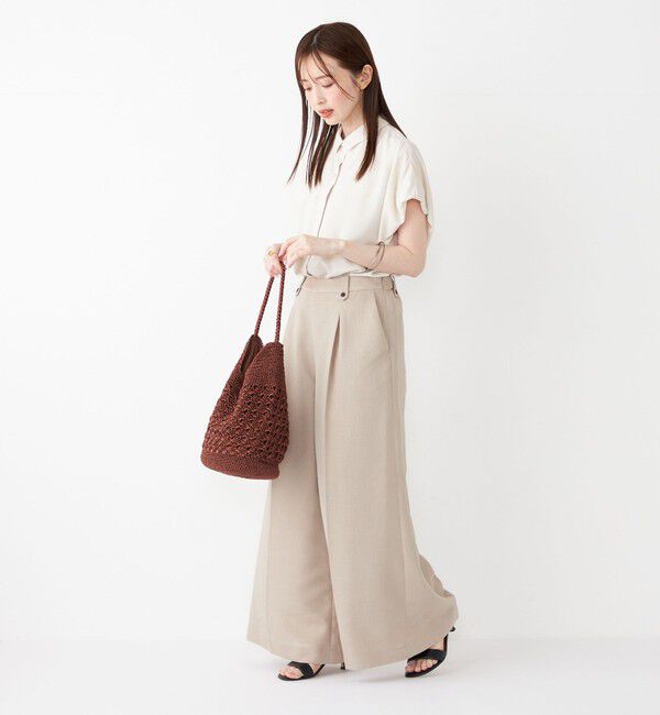 SHIPS Colors 「SHIPS Colors:〈手洗い可能〉バスケット クロップド ワイド パンツ」|その他|