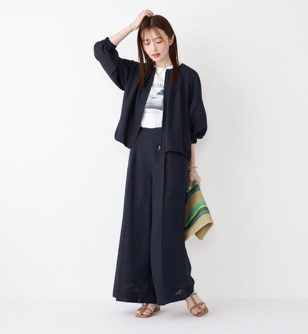 SHIPS Colors 「SHIPS Colors:〈手洗い可能〉バスケット クロップド ワイド パンツ」|その他|