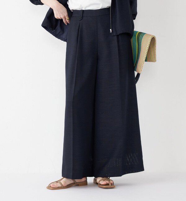 SHIPS Colors 「SHIPS Colors:〈手洗い可能〉バスケット クロップド ワイド パンツ」|その他|