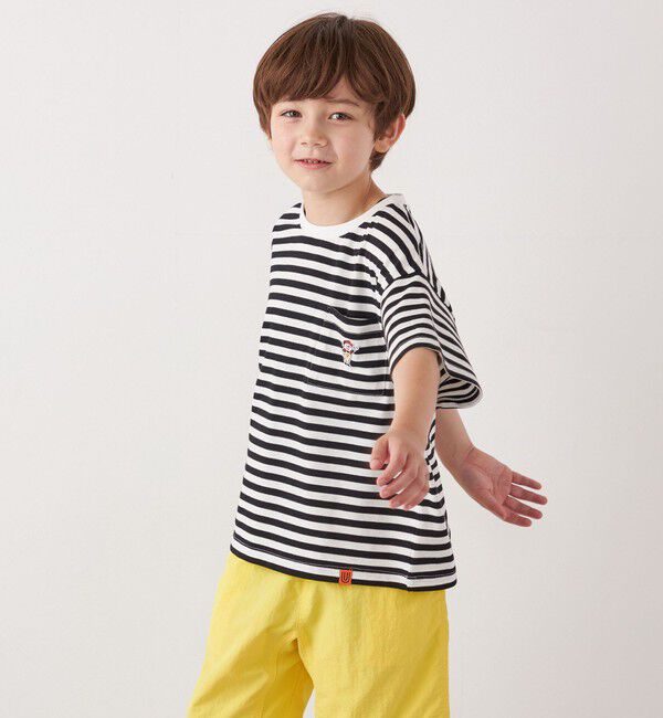 SHIPS any「【SHIPS any別注】UNIVERSAL OVERALL: ボーダー Tシャツ <KIDS>」|Tシャツ・カットソー|