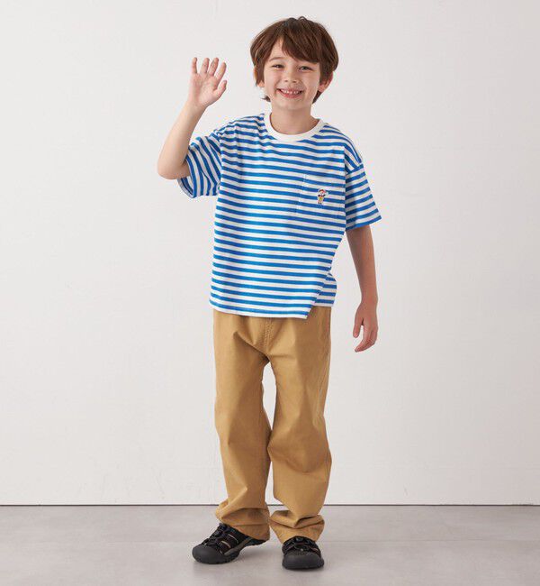 SHIPS any「【SHIPS any別注】UNIVERSAL OVERALL: ボーダー Tシャツ <KIDS>」|Tシャツ・カットソー|