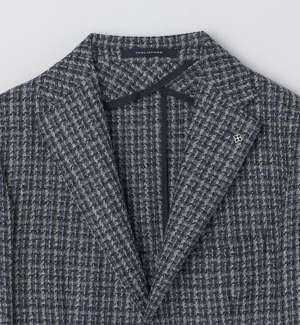 SHIPS「TAGLIATORE: ウール メランジ ハウンドトゥース ジャケット」|テーラードジャケット|
