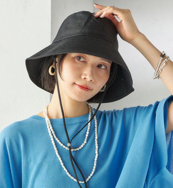 SHIPS for women「Rmeria:〈UVカット / 手洗い可能〉ペーパーライク パイピング ハット 2」|その他|