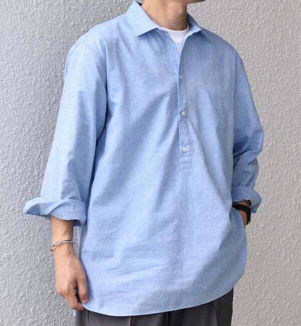 SHIPS any「SHIPS any: コットン/リネン 7分袖 スキッパー プルオーバー シャツ◇◇」|シャツ・ブラウス|