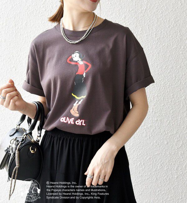 SHIPS any「SHIPS any:〈洗濯機可能〉OLIVE OYL(TM) プリント TEE」|Tシャツ・カットソー|