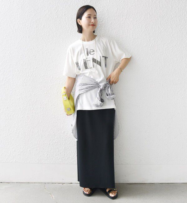 SHIPS for women「【WEB限定】コットン 天竺 ロゴ プリント TEE」|Tシャツ・カットソー|