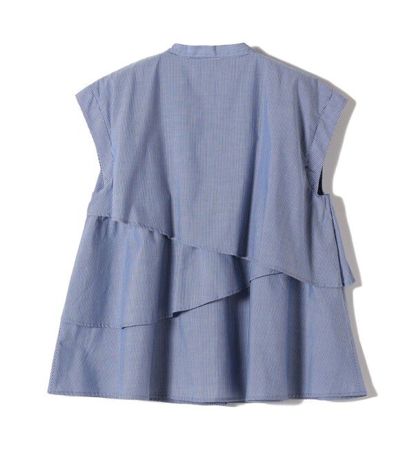 SHIPS Colors 「SHIPS Colors:〈手洗い可能〉ストライプ フロント アシンメトリー シャツ」|シャツ・ブラウス|