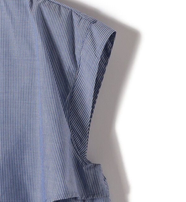 SHIPS Colors 「SHIPS Colors:〈手洗い可能〉ストライプ フロント アシンメトリー シャツ」|シャツ・ブラウス|