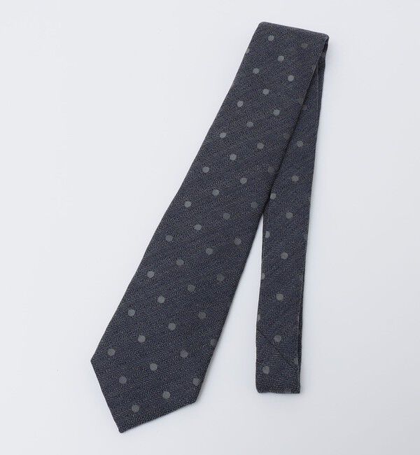 SHIPS「Puccini: シルク ウール メランジ ドット ネクタイ」|ネクタイ・蝶ネクタイ|コバルトブルー