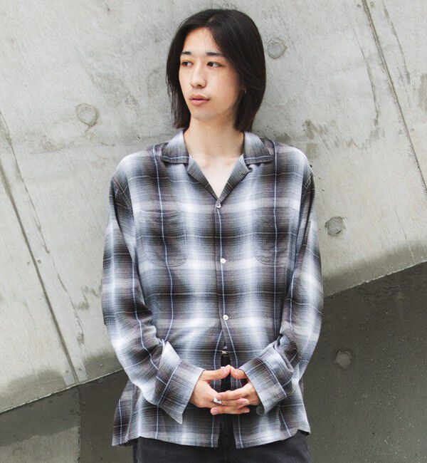 SHIPS「TOWNCRAFT: 60 LOOP COLLER SHIRT」|シャツ・ブラウス|グリーン