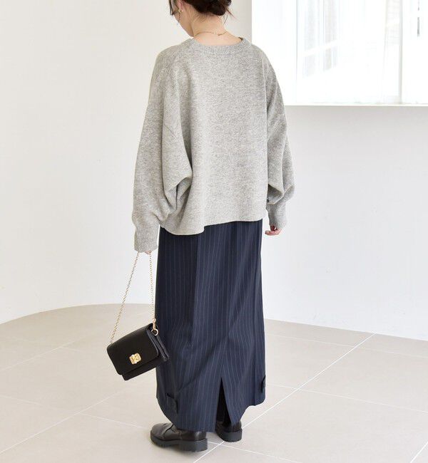 quaranciel「《一部追加予約》quaranciel:〈手洗い可能〉AQUA カシミヤ ミックス ドルマン ニット 25AW」|ニット・セーター|