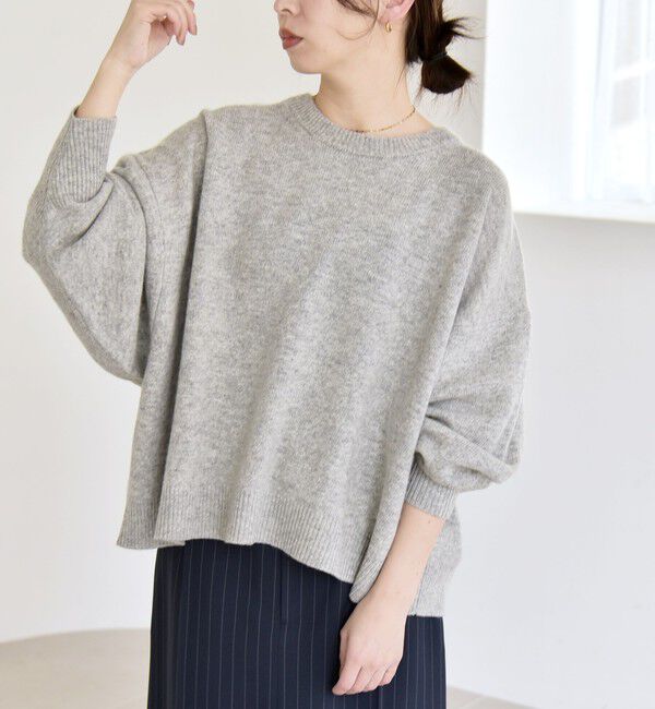 quaranciel「《一部追加予約》quaranciel:〈手洗い可能〉AQUA カシミヤ ミックス ドルマン ニット 25AW」|ニット・セーター|