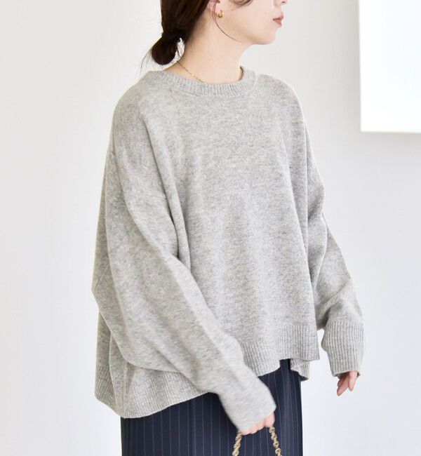 quaranciel「《一部追加予約》quaranciel:〈手洗い可能〉AQUA カシミヤ ミックス ドルマン ニット 25AW」|ニット・セーター|