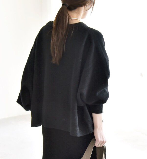 quaranciel「《一部追加予約》quaranciel:〈手洗い可能〉AQUA カシミヤ ミックス ドルマン ニット 25AW」|ニット・セーター|