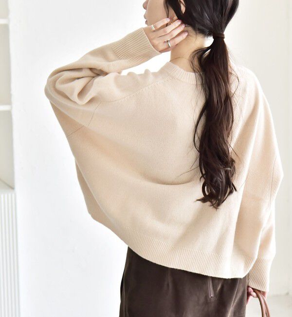 quaranciel「《一部追加予約》quaranciel:〈手洗い可能〉AQUA カシミヤ ミックス ドルマン ニット 25AW」|ニット・セーター|