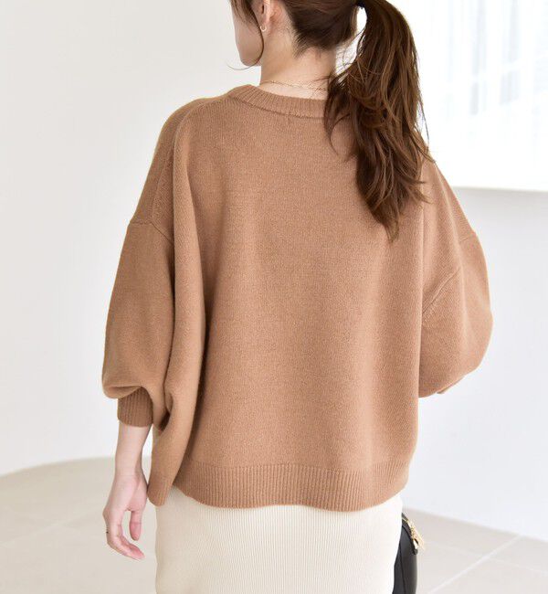 quaranciel「《一部追加予約》quaranciel:〈手洗い可能〉AQUA カシミヤ ミックス ドルマン ニット 25AW」|ニット・セーター|