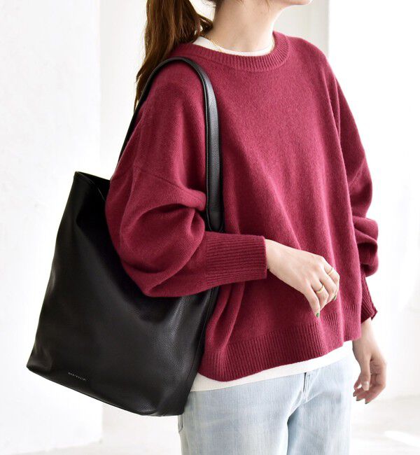 quaranciel「《一部追加予約》quaranciel:〈手洗い可能〉AQUA カシミヤ ミックス ドルマン ニット 25AW」|ニット・セーター|