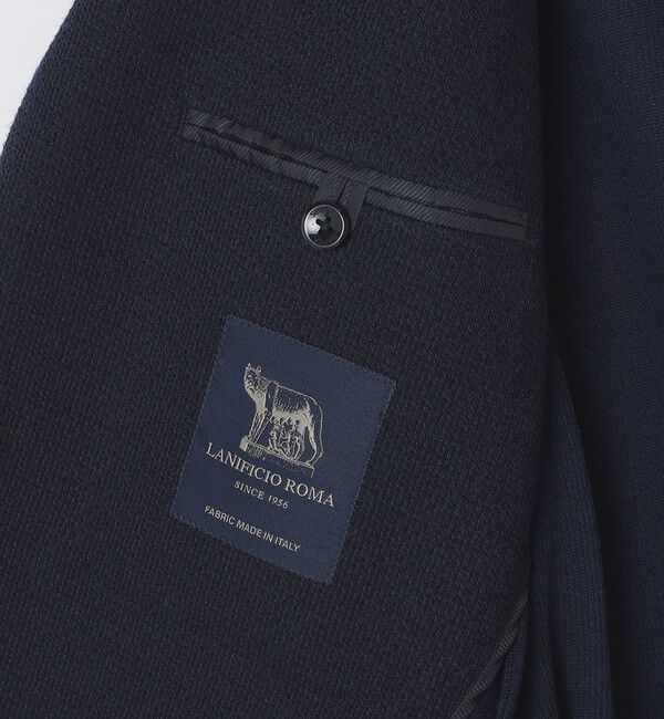 SHIPS「SHIPS: LANIFICIO ROMA ネイビー ソリッド ジャケット」|テーラードジャケット|