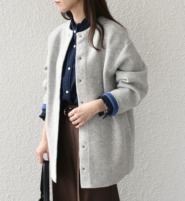 SHIPS Colors 「SHIPS Colors:〈手洗い可能〉チャイニーズラクーン 接結 ミディアムカーディガン◇」|カーディガン|