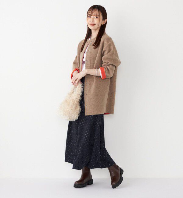 SHIPS Colors 「SHIPS Colors:〈手洗い可能〉チャイニーズラクーン 接結 ミディアムカーディガン◇」|カーディガン|