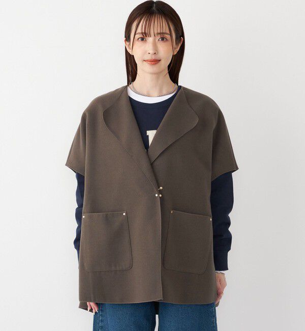 SHIPS Colors 「SHIPS Colors:ダブルフェイス ウールライク オーバー ジレ」|ダウンベスト・ベスト|