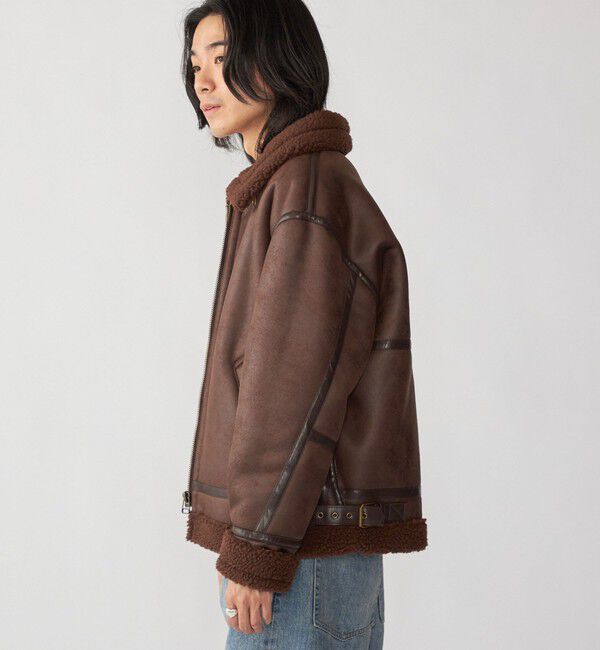 SHIPS「BENCH MARKING SHIRTS: フェイク ムートン B3 ブルゾン」|その他|