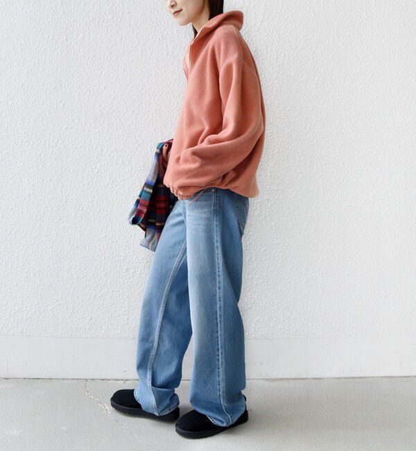 SHIPS for women「〈洗濯機可能〉フリース 裾 ドロスト ハーフ ジップ プルオーバー」|Tシャツ・カットソー|