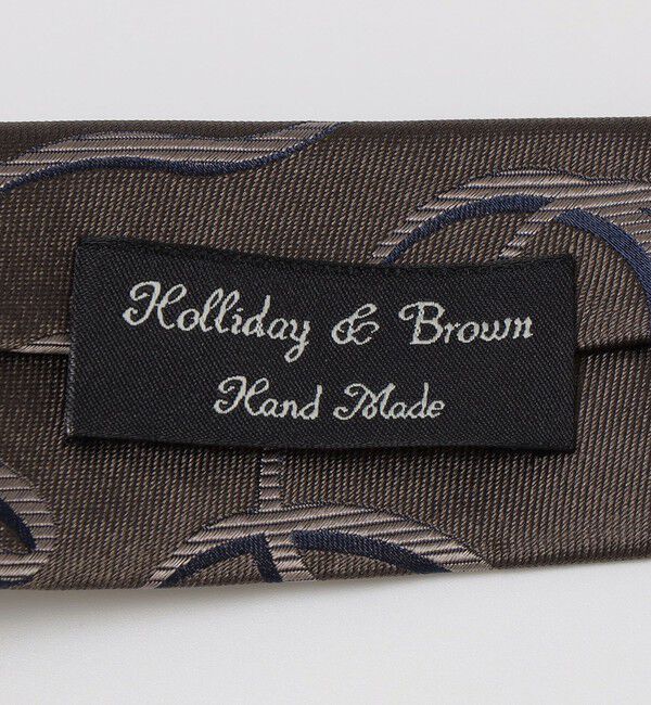 SHIPS「Holliday＆Brown: シルク カーブ ストライプ ネクタイ」|ネクタイ・蝶ネクタイ|