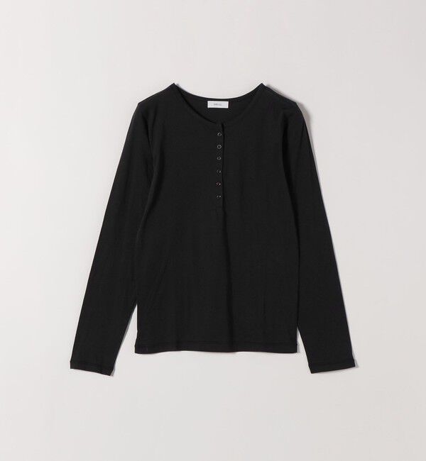 SHIPS any「《予約》SHIPS any:〈手洗い可能〉シアー コットン ヘンリーネック ロングスリーブ TEE」|Tシャツ・カットソー|